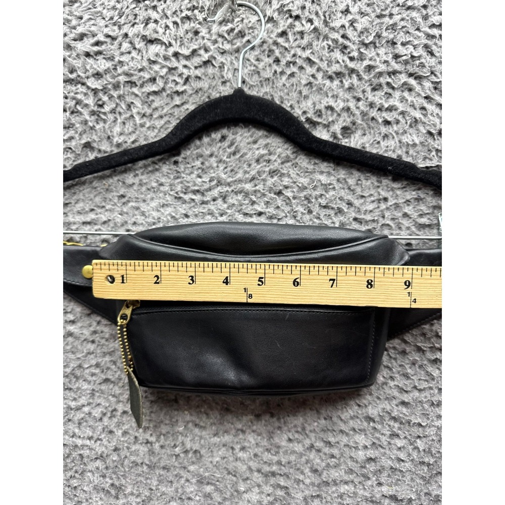 Vintage Coach Canteen Leather Waist Pouch Belt Bag Fanny‎ Pack Black Unisex - Picture 11 of 12